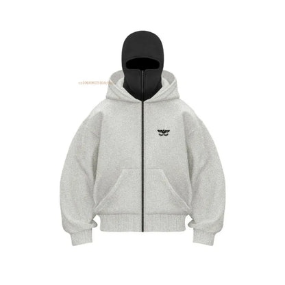 Unisex double hat hoodie